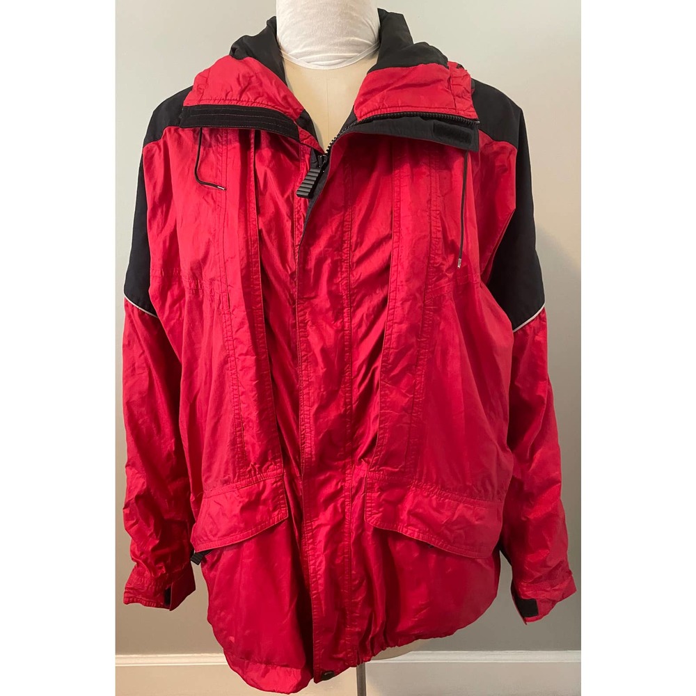 Obermeyer Entrant GII Red Hooded Snowboard Ski Jacket Men’s XL Waterproof